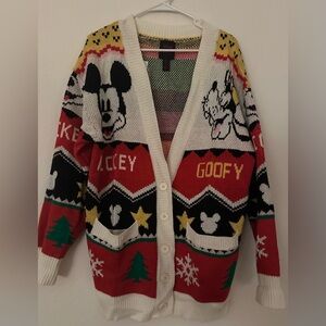 Disney Red and Black Holiday Knit Character Sweater❤️🖤 NWT